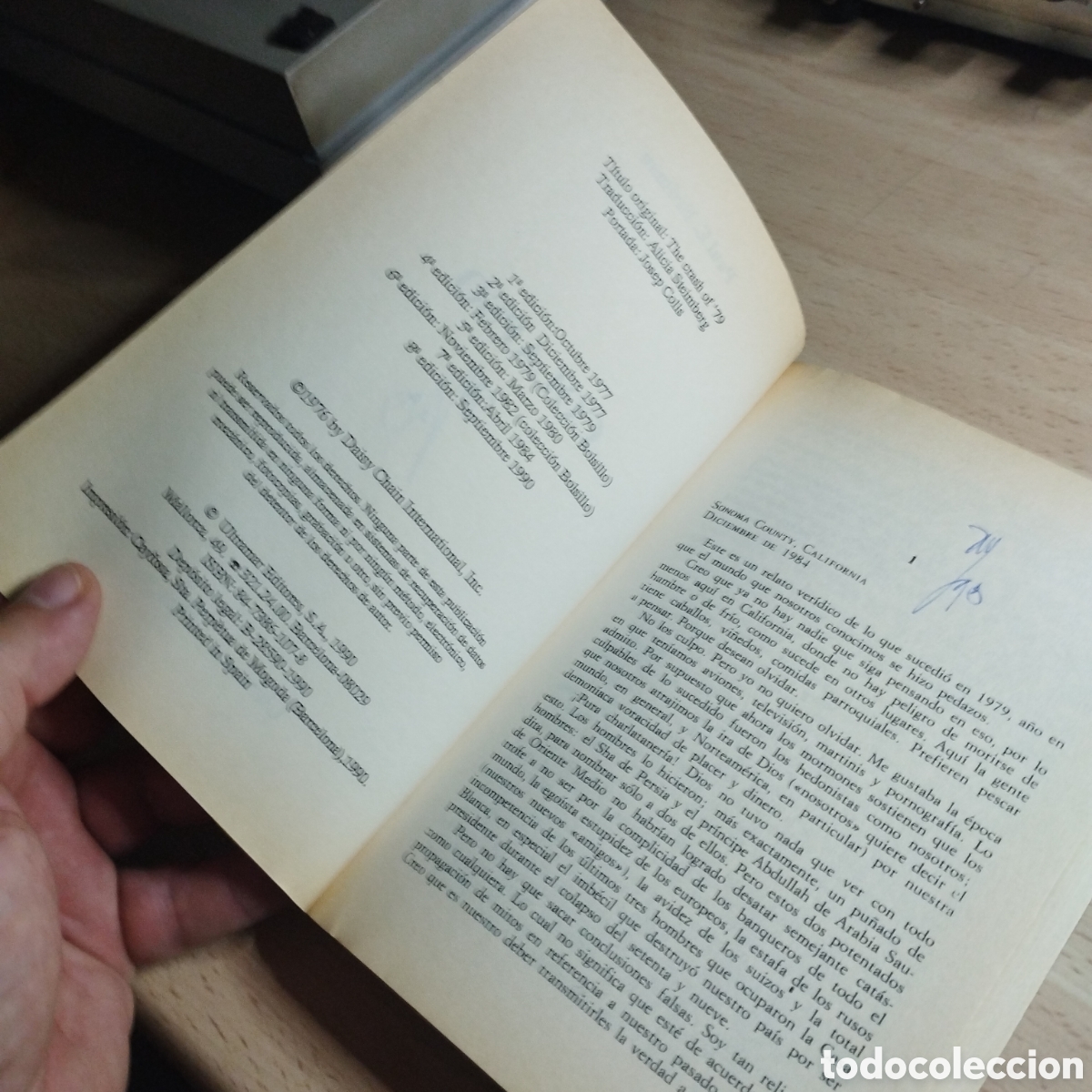 Libros de segunda mano: Colapso. Pa&uacute;l E.Erdman. ediciones Ultramar. - Foto 5