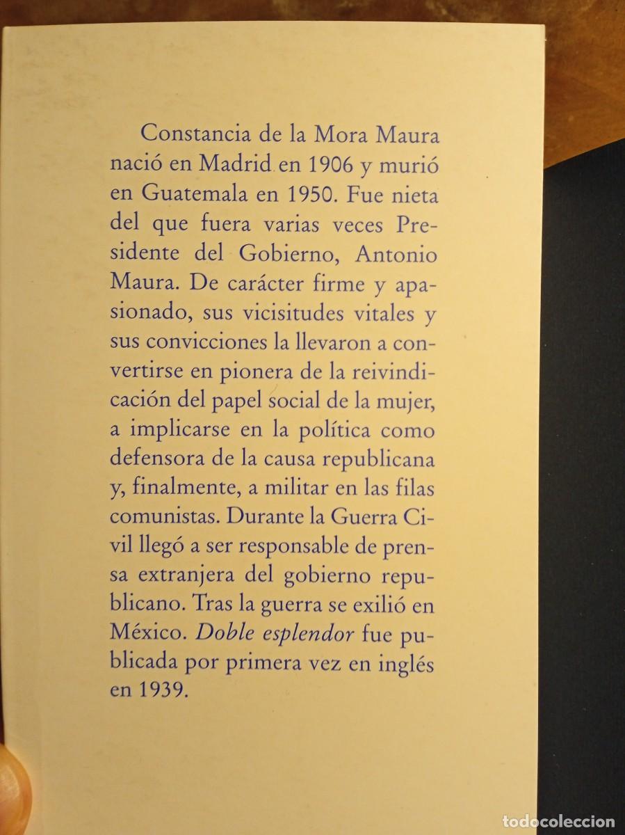 Libros de segunda mano: Constancia de la Mora Doble esplendor - Foto 2