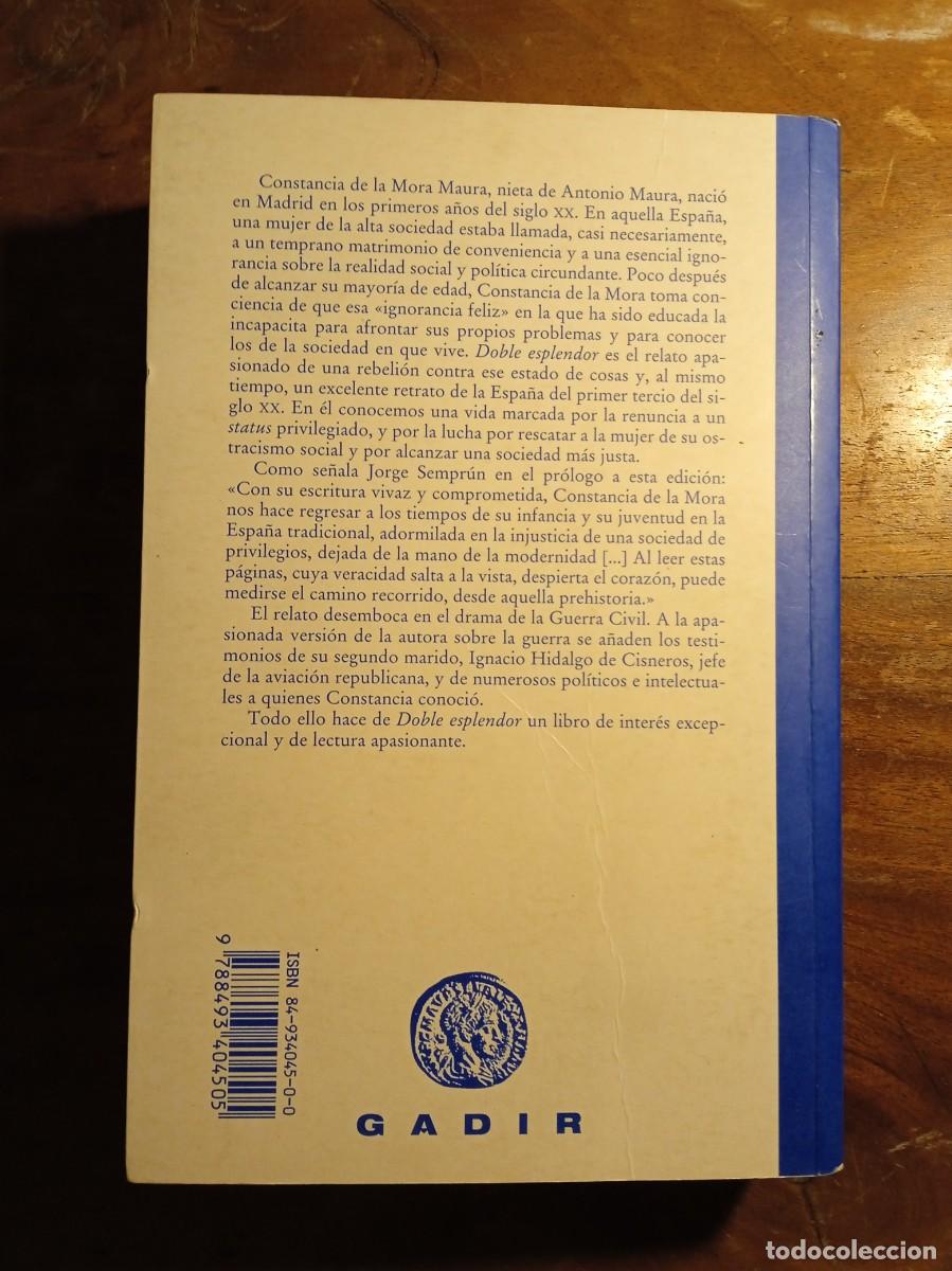 Libros de segunda mano: Constancia de la Mora Doble esplendor - Foto 6