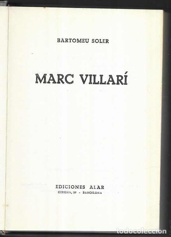 Libros de segunda mano: Marc Villar&iacute; 1966 - Foto 1