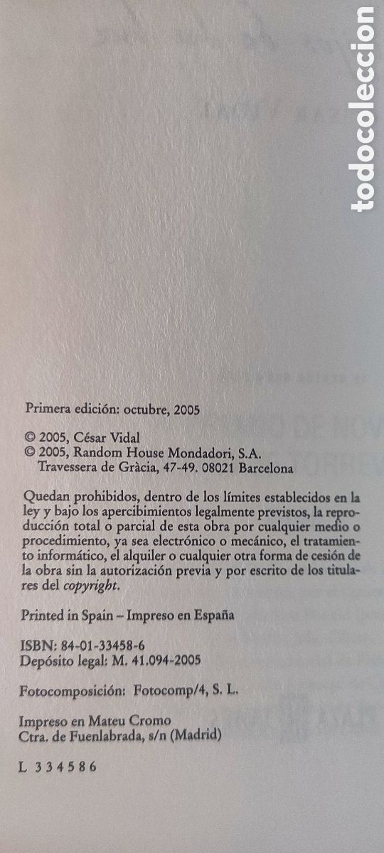 Libros de segunda mano: Los hijos de la luz. C&eacute;sar Vidal - Foto 7