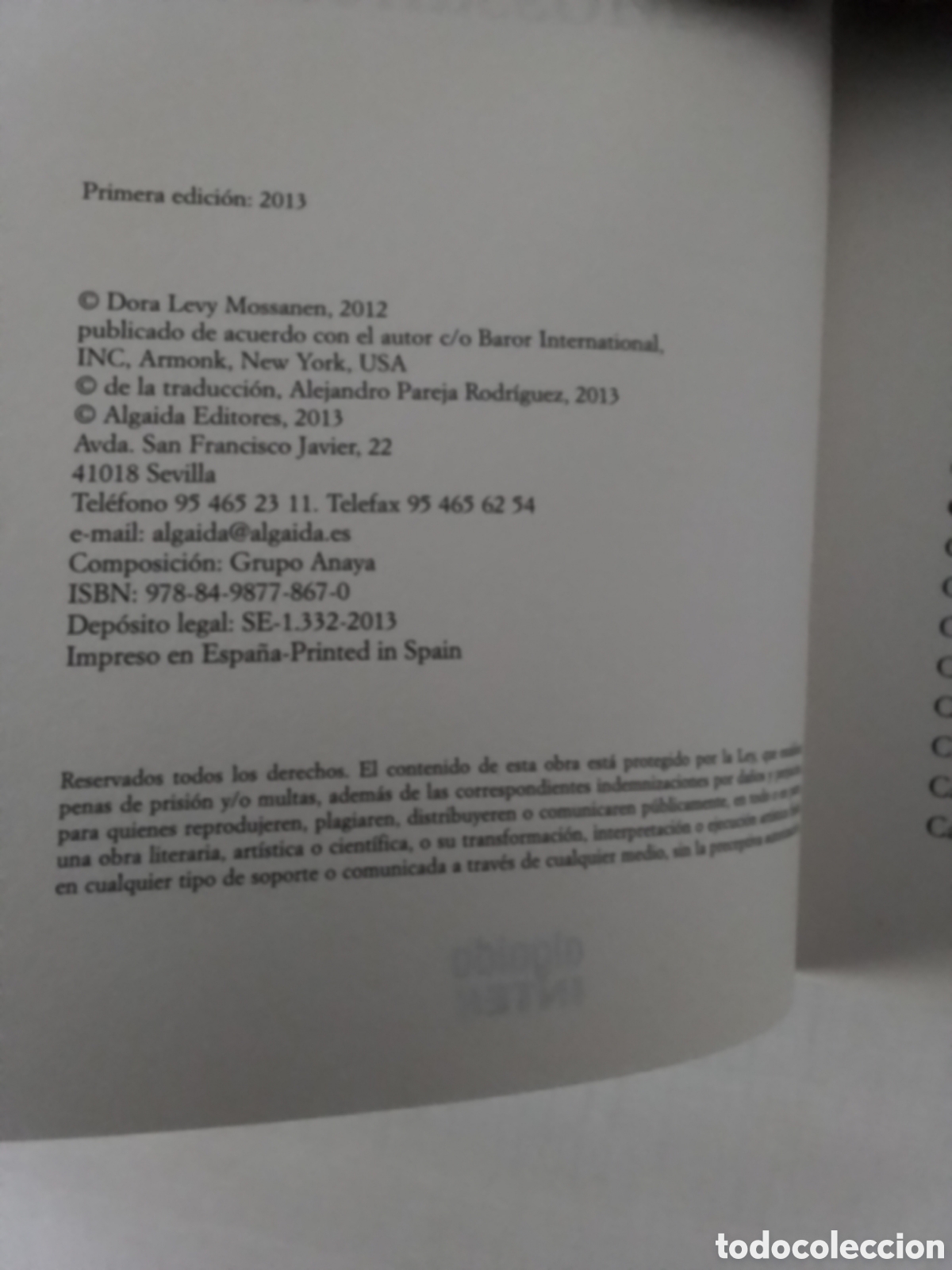 Libros de segunda mano: Libro Dora Levy Mossanen - Foto 4