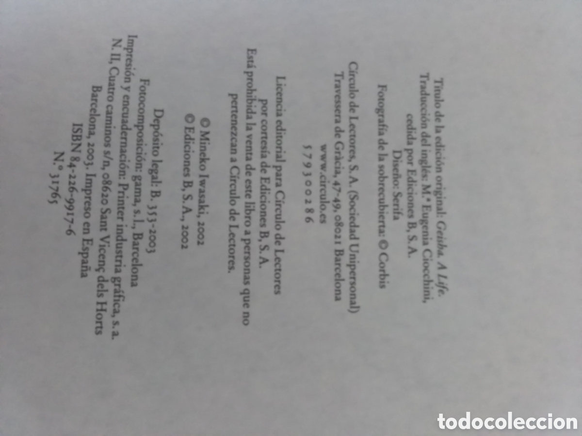 Libros de segunda mano: Libro Mineko Iwasaki - Foto 3