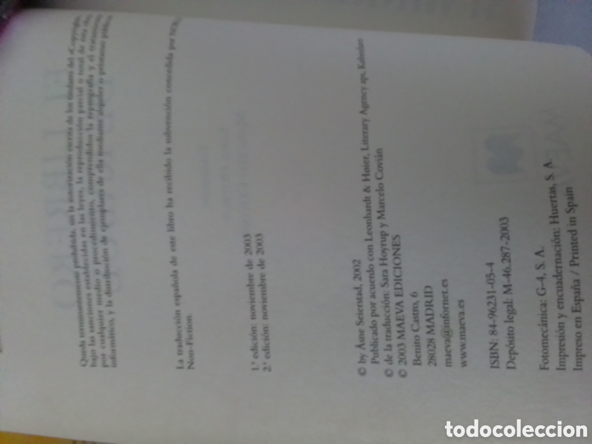 Libros de segunda mano: Libro Asne Seierstad - Foto 3