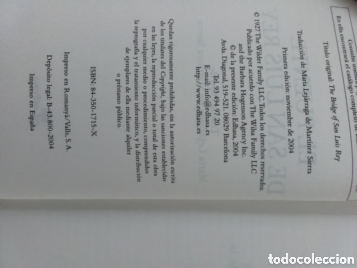 Libros de segunda mano: Libro Thorton Wilder - Foto 3
