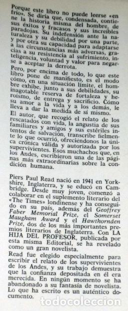 VIVEN ,LA TRAGEDIA DE LOS ANDES- PIERS PAUL READ - LIBRO - ENVÍO  CERTIFICADO