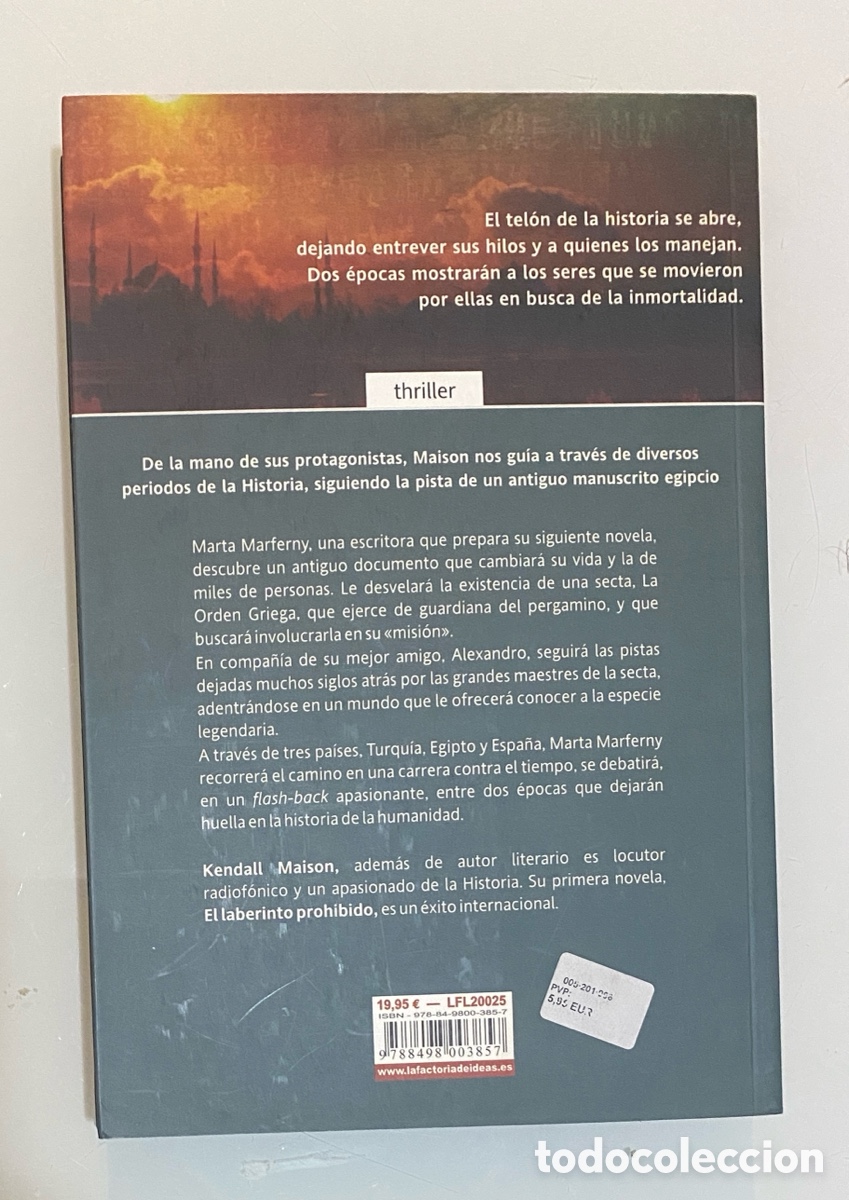 Libros de segunda mano: El protocolo griego - MAISON, Kendall - Foto 2