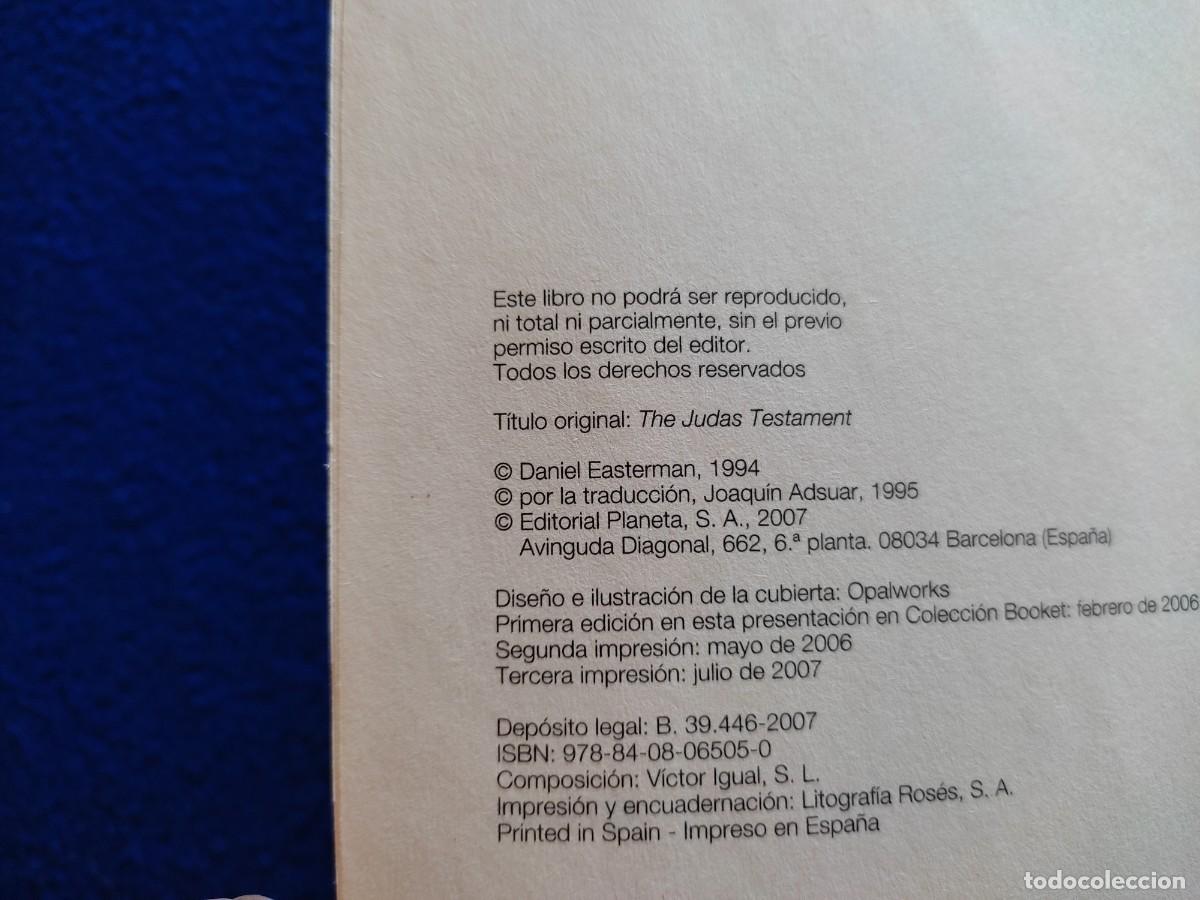 Libros de segunda mano: EL TESTAMENTO DE JUDAS Daniel Easterman Editorial Planeta 1995 - Foto 6