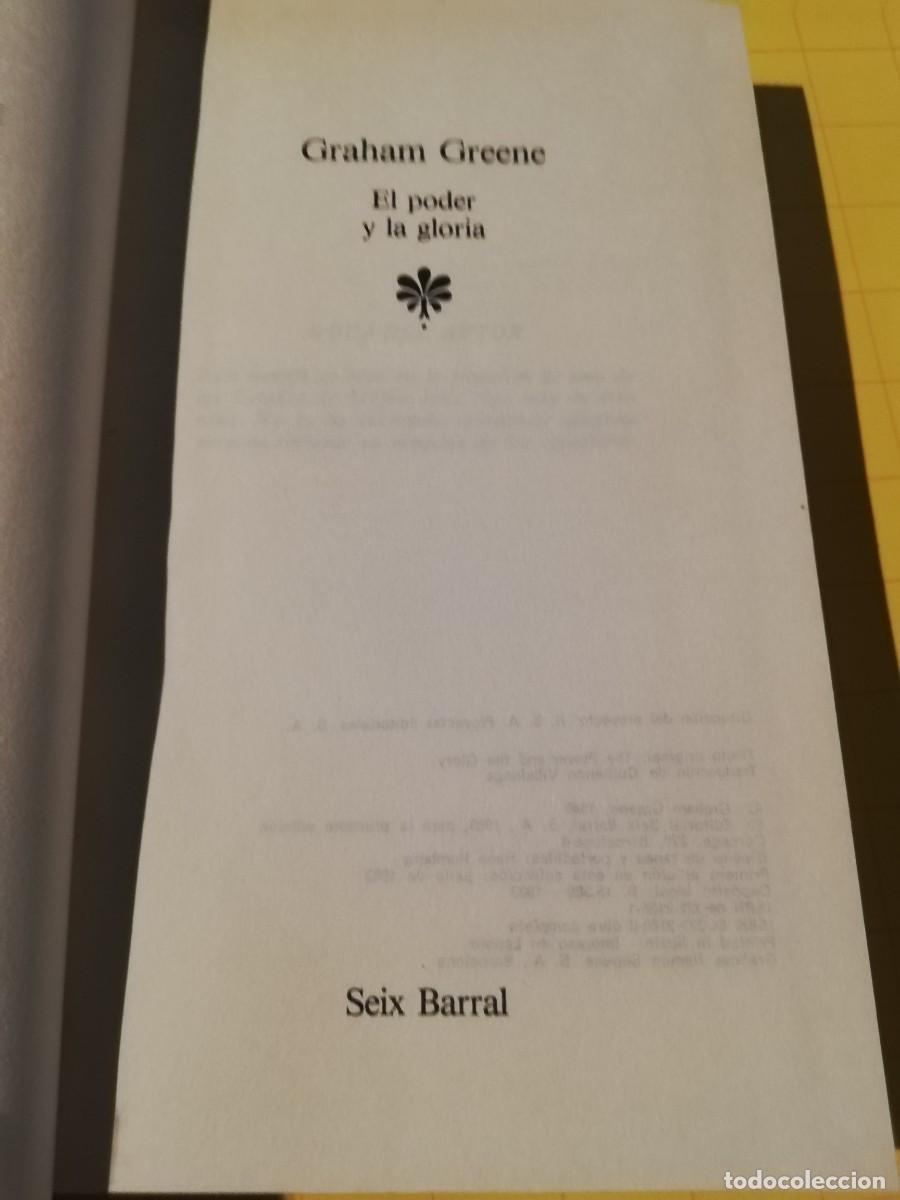Libros de segunda mano: GRAHAM GREEN. El poder y la gloria . SEIX BARRAL. 1984 - Foto 2