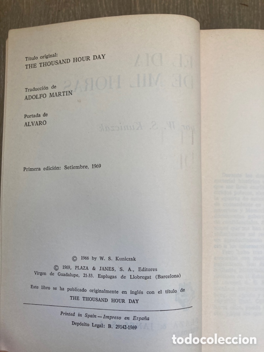Libros de segunda mano: El d&iacute;a de mil horas - Foto 2