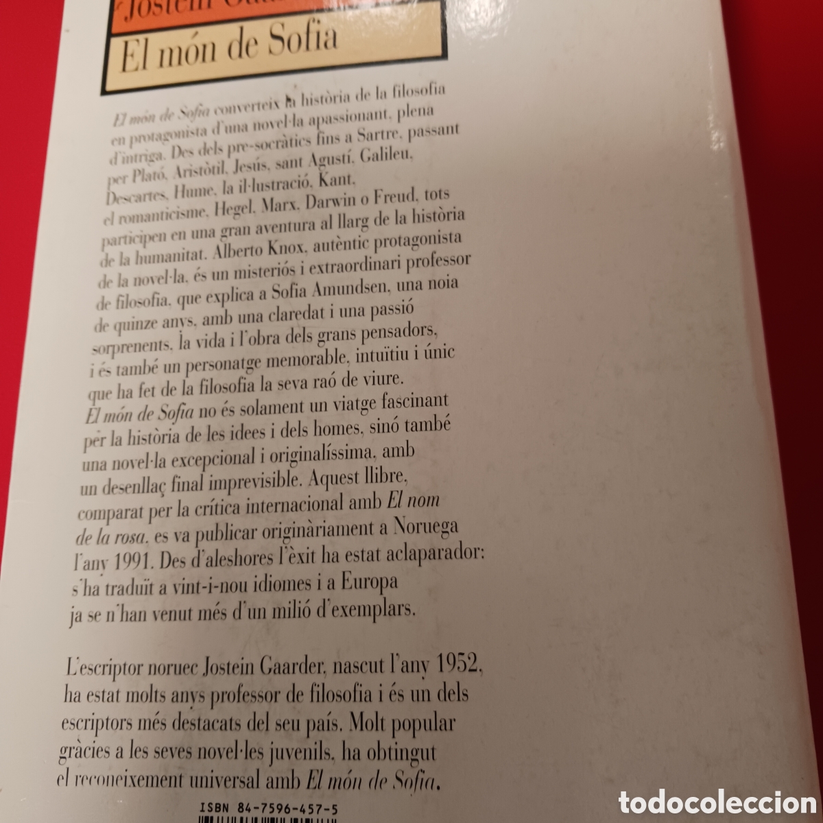 Libros de segunda mano: El m&oacute;n de Sofia de Jostein Gaarder - Foto 7