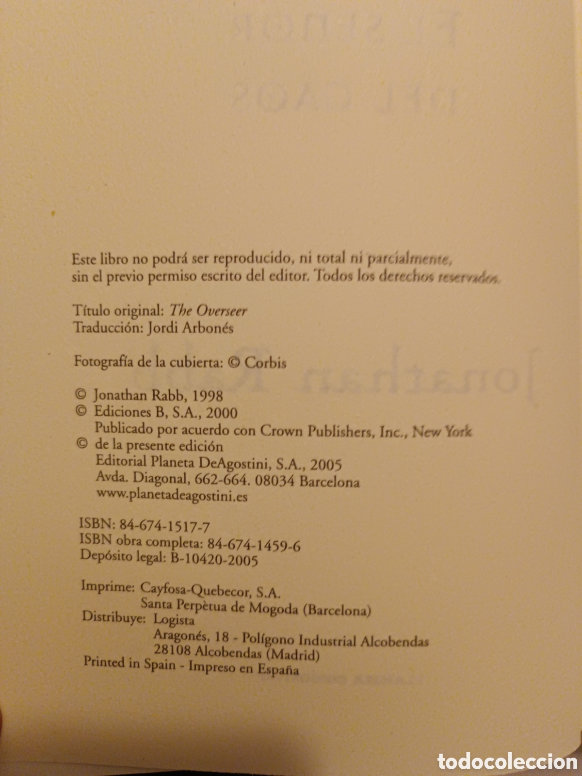 Libros de segunda mano: El se&ntilde;or del caos. Jonathan Rabb - Foto 3
