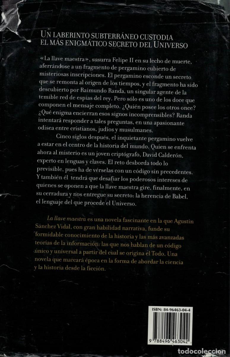 Libros de segunda mano: Agust&iacute;n S&aacute;nchez Vidal, La llave maestra - Foto 2