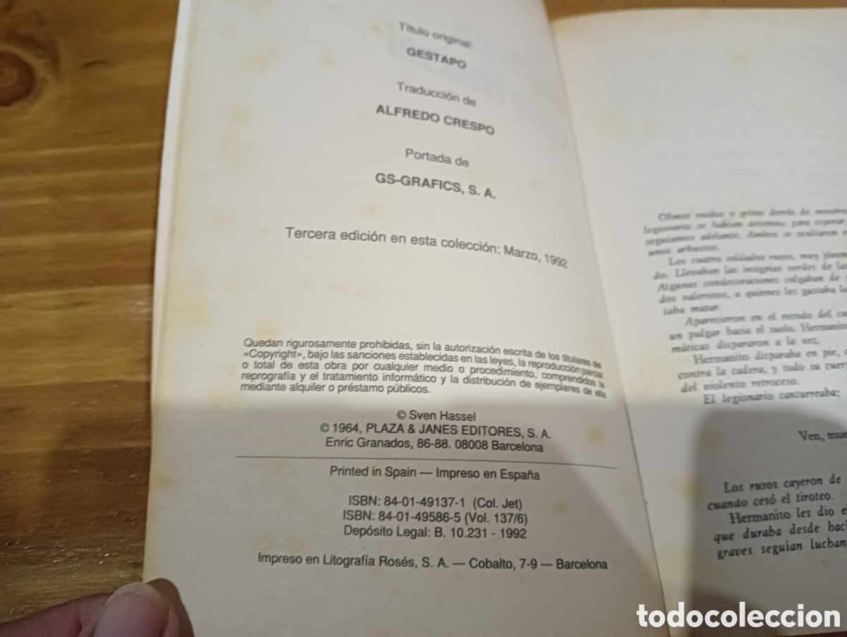 Libros de segunda mano: Sven Hassel. Gestapo - Foto 3