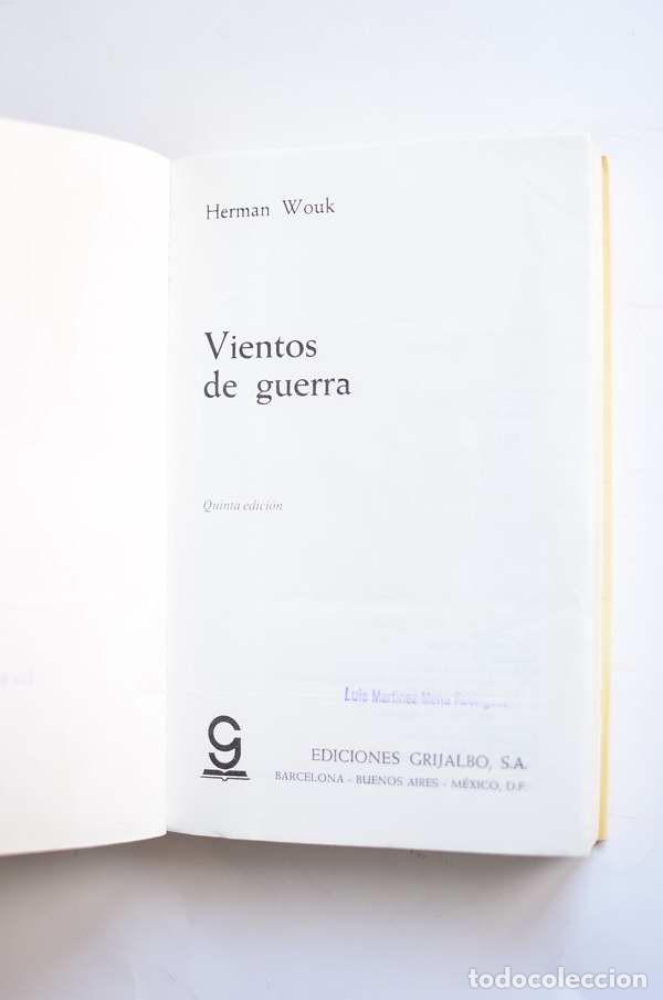 Libros de segunda mano: Vientos de guerra - WOUK, Herman - Foto 2