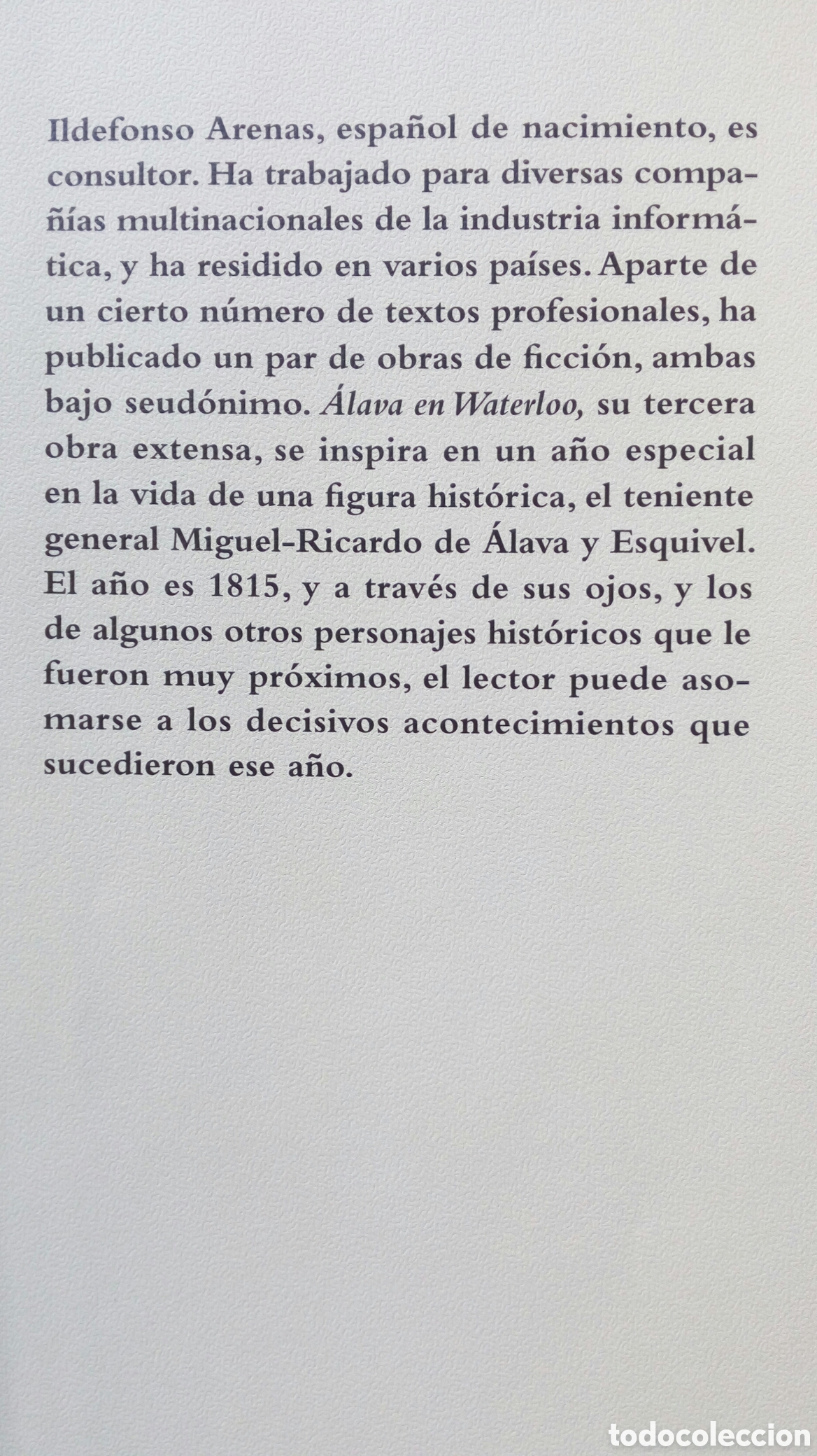 Libros de segunda mano: &Aacute;lava en Waterloo. Ildefonso Arenas. - Foto 3