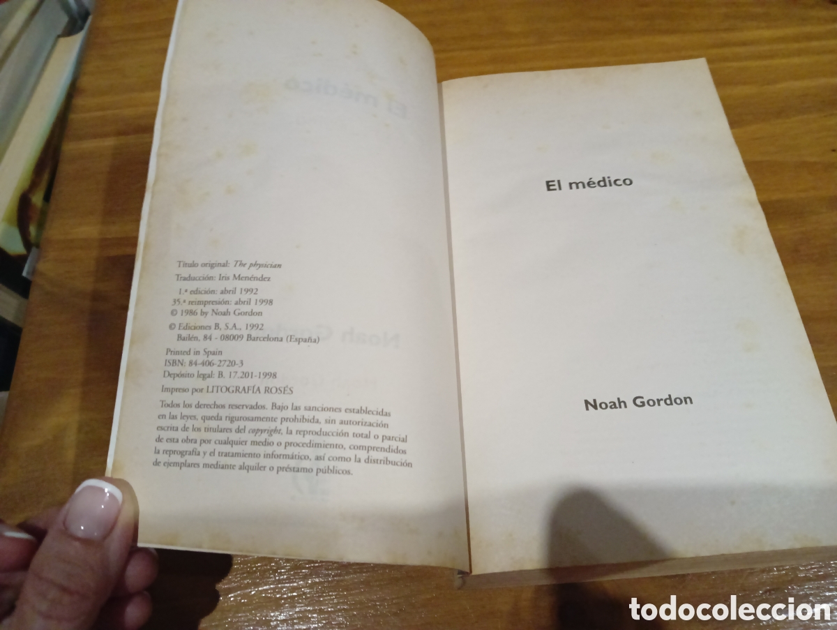 Libros de segunda mano: Noah Gordon. El m&eacute;dico - Foto 3