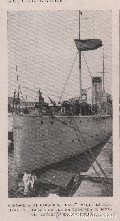Second hand books: * CARTAGENA * Ca&ntilde;onero Dato izando la bandera de combate regalada por D. Ignacio Bauer - 1926