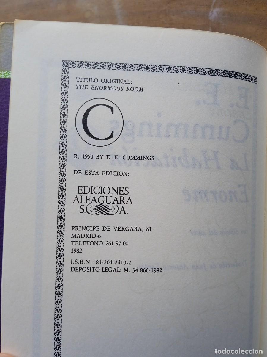 Libros de segunda mano: E.E. Cummings. La habitaci&oacute;n enorme. - Foto 4