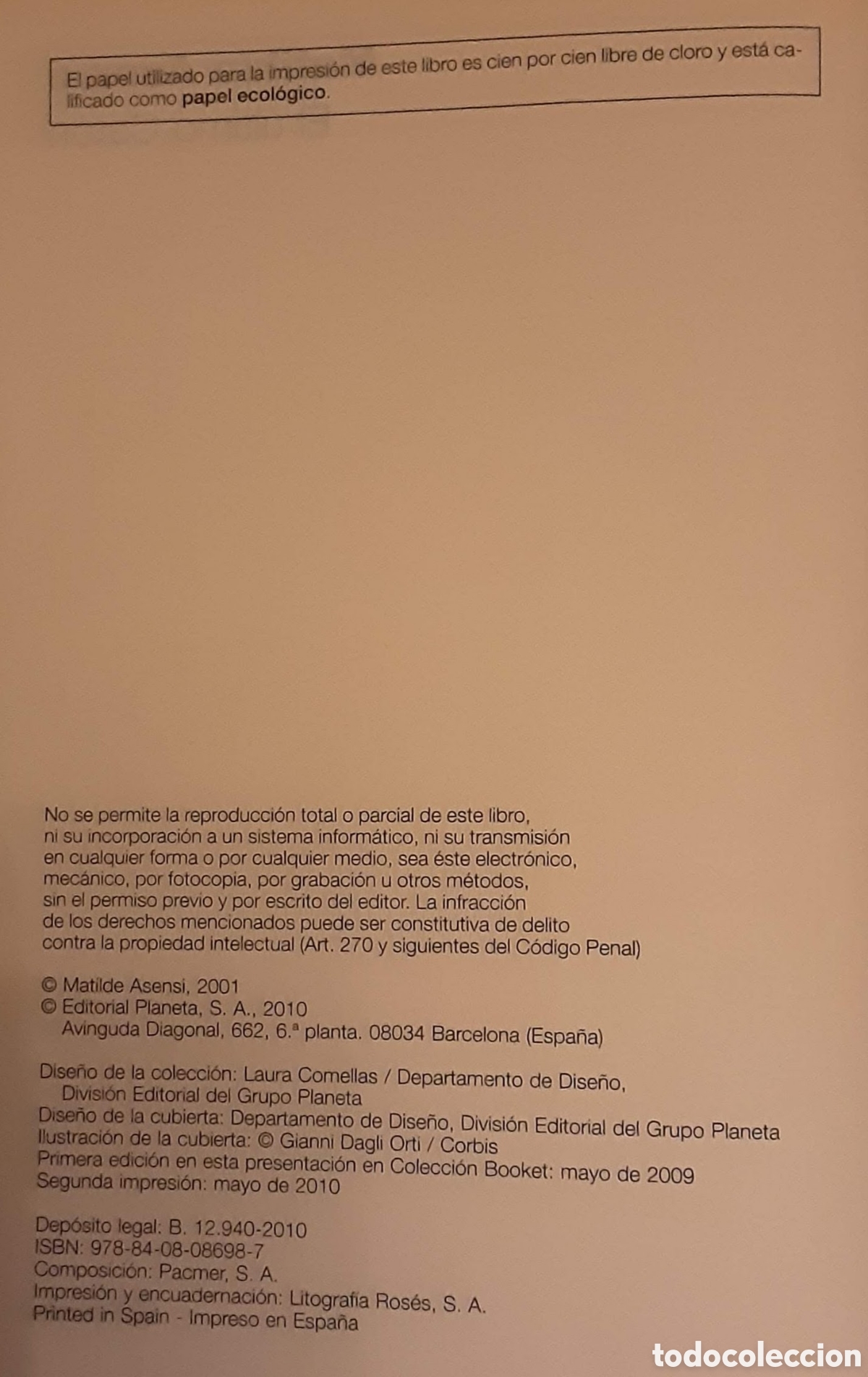 Libros de segunda mano: El &uacute;ltimo Cat&oacute;n, Matilde Asensi. - Foto 2