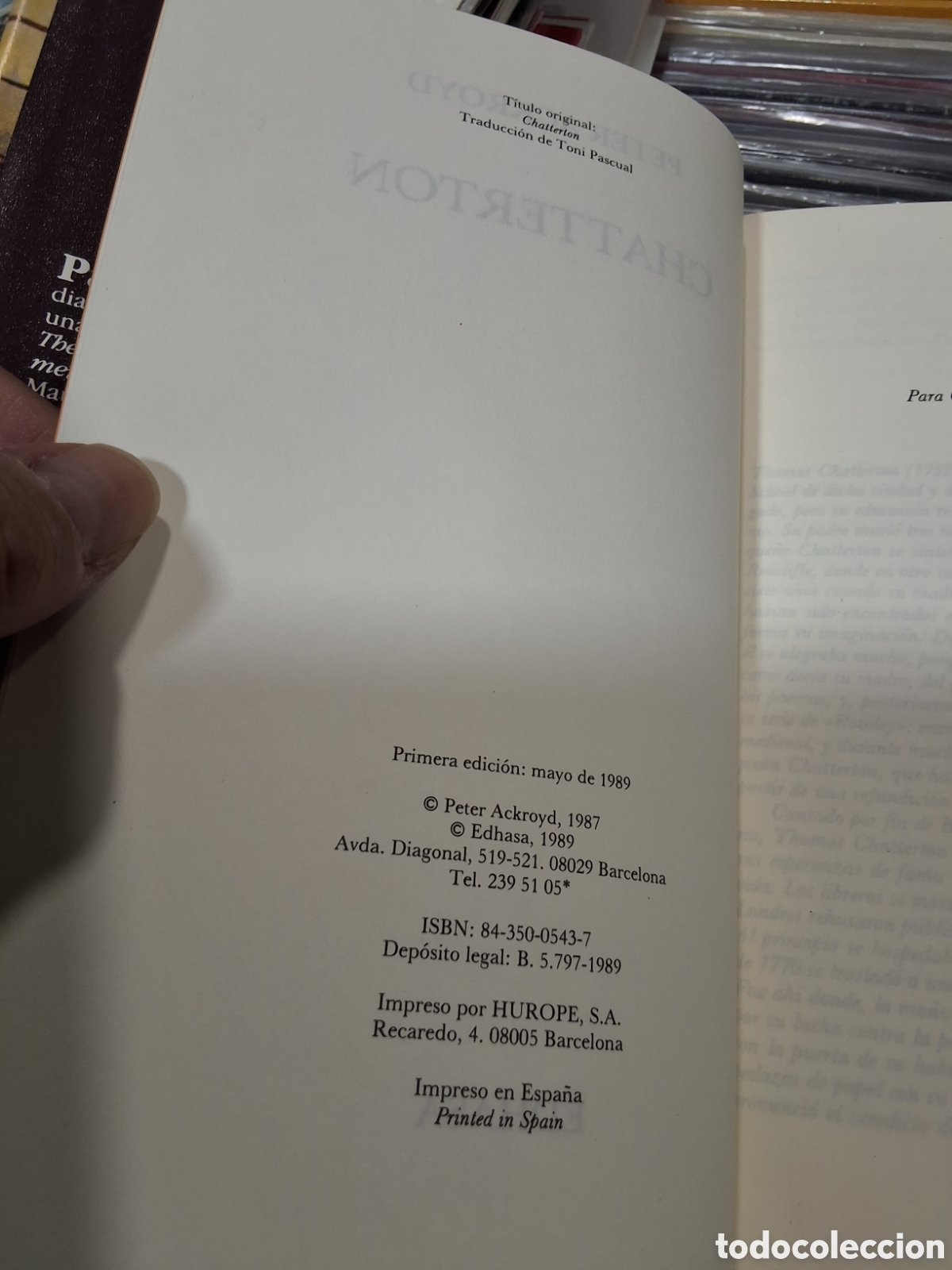 Libros de segunda mano: CHATTERTON - PETER ACKROYD - Foto 5