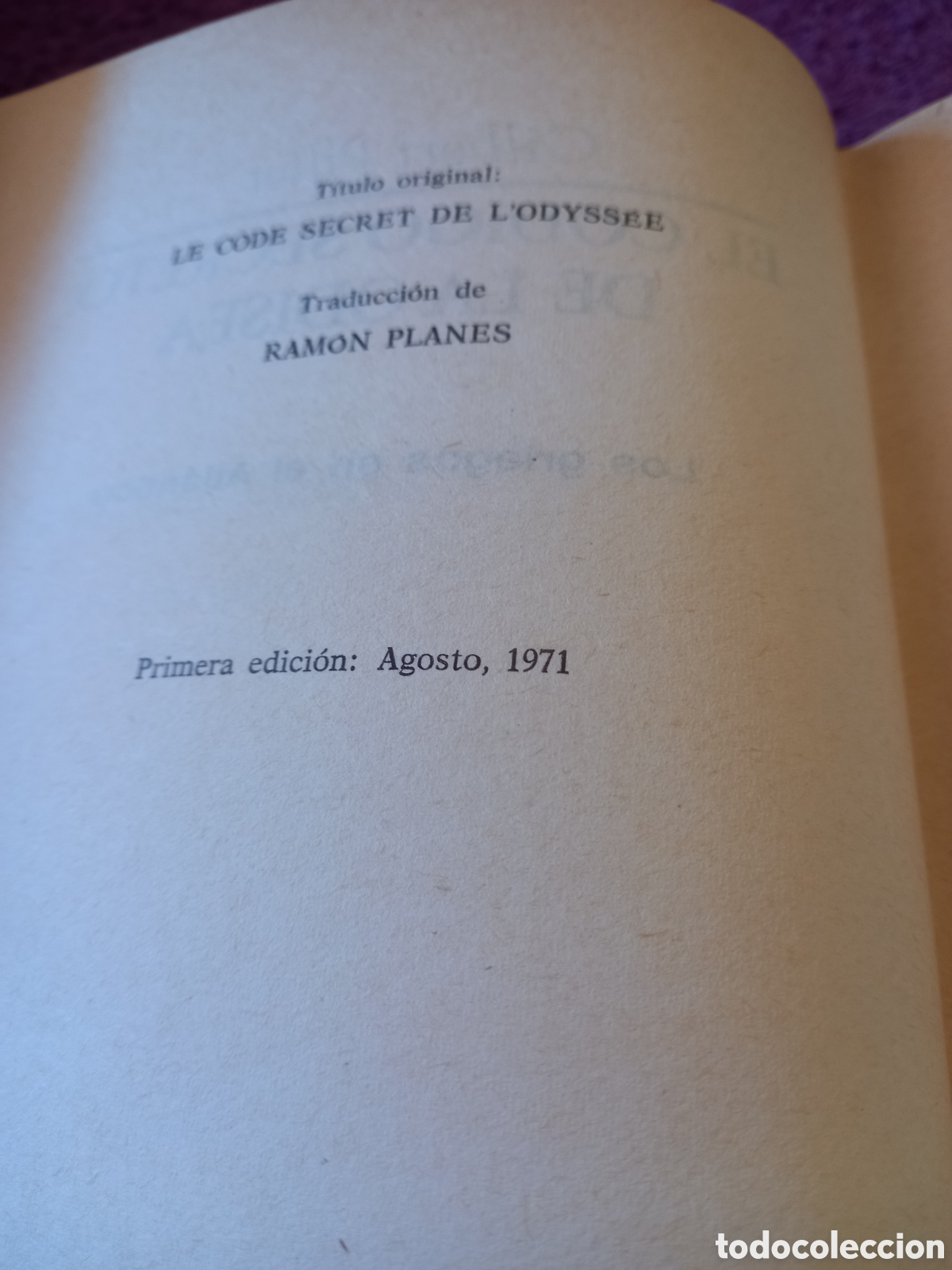 Libros de segunda mano: El c&oacute;digo secreto de la Odisea. Gilbert Pillot. - Foto 8