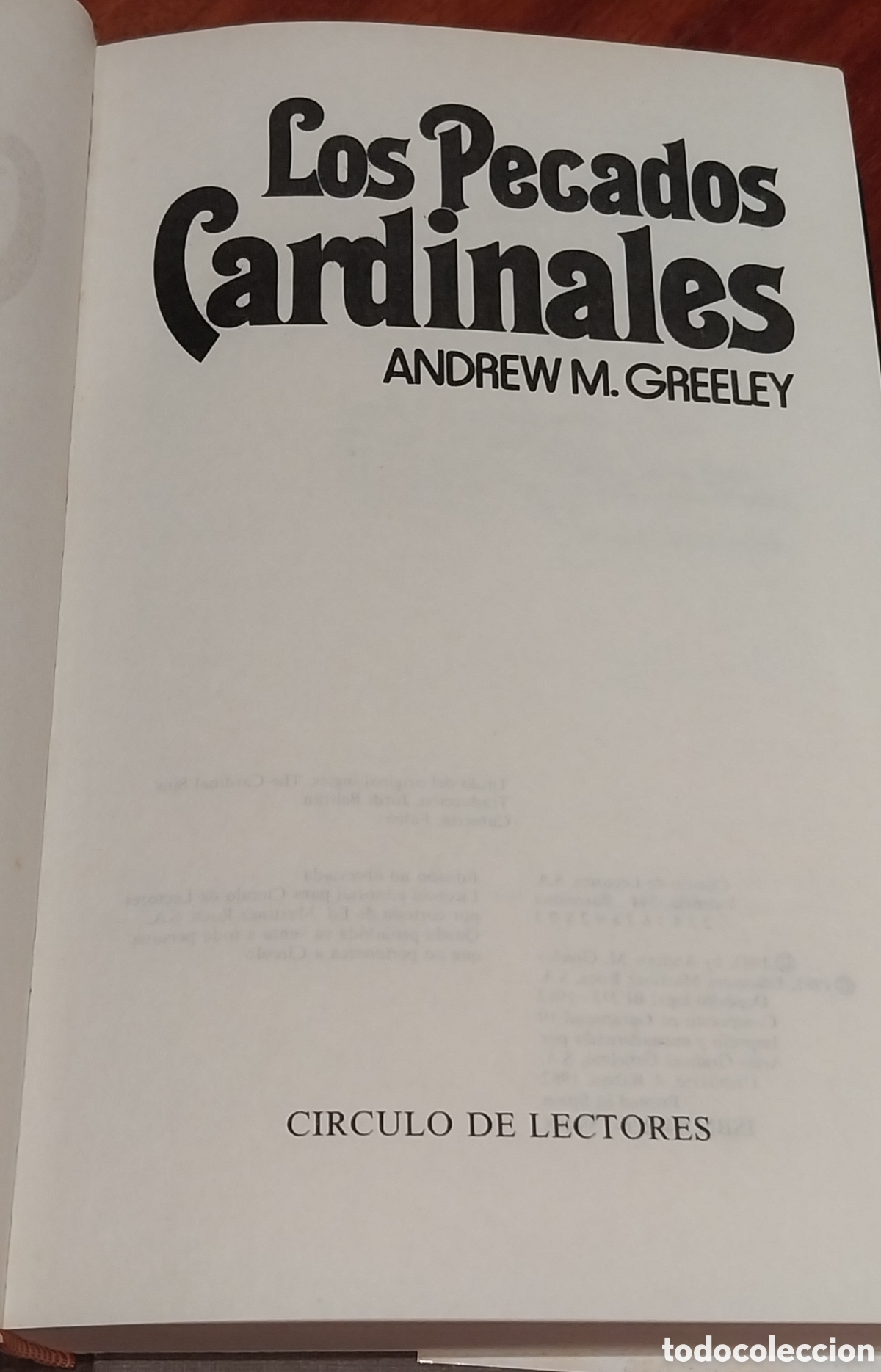 Libros de segunda mano: Novela &rdquo;Los Pecados Cardinales&rdquo; - Foto 3
