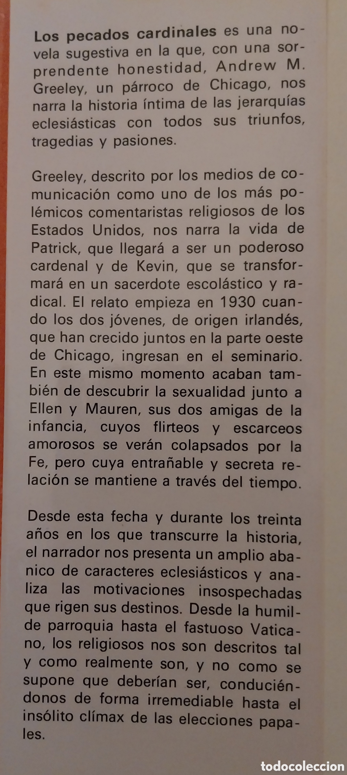 Libros de segunda mano: Novela &rdquo;Los Pecados Cardinales&rdquo; - Foto 5