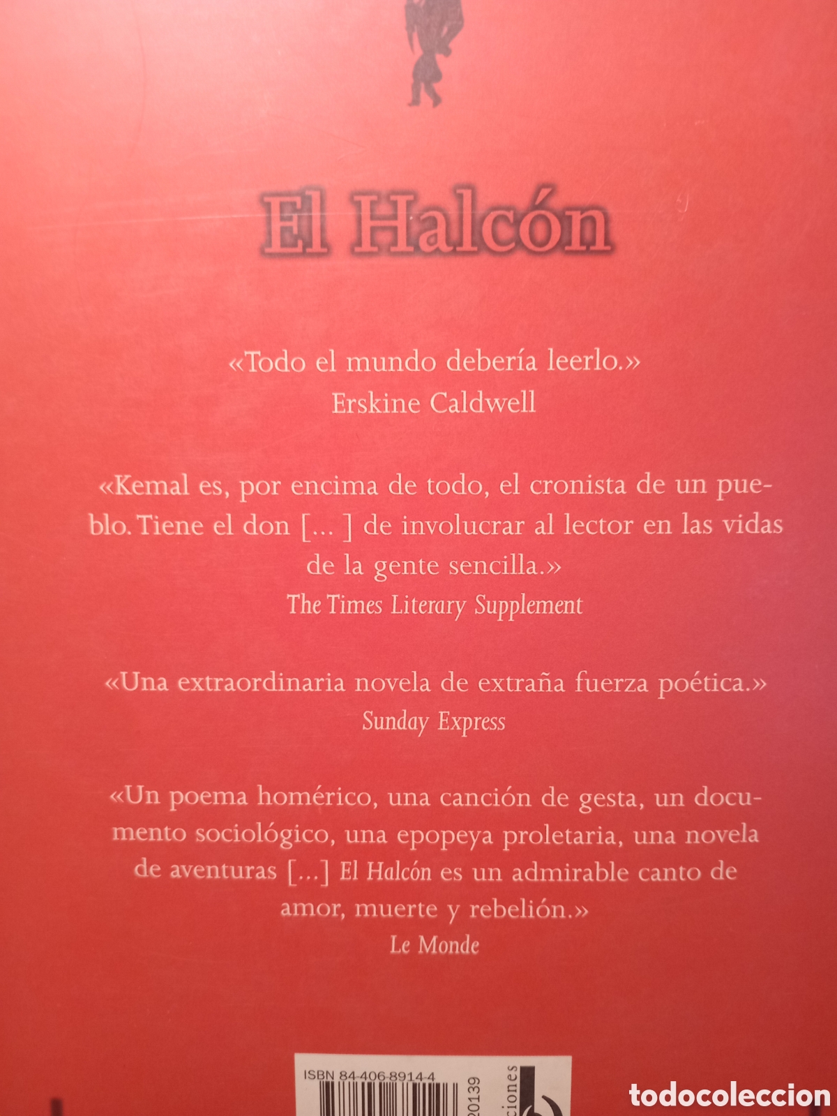 Libros de segunda mano: EL HALCON, YASAR KEMAL, EDICIONES B, 1997 - Foto 2