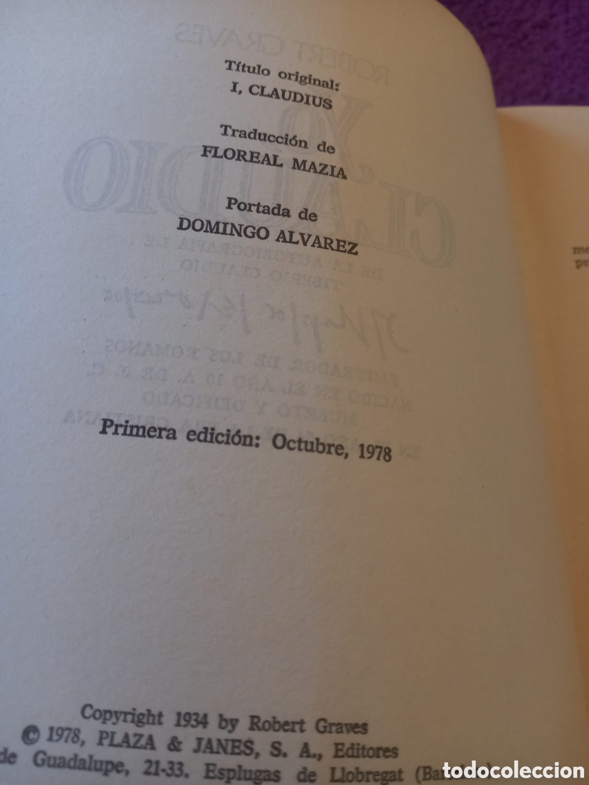 Libros de segunda mano: Yo, Claudio/ Claudio, el Dios. Robert Graves. - Foto 6