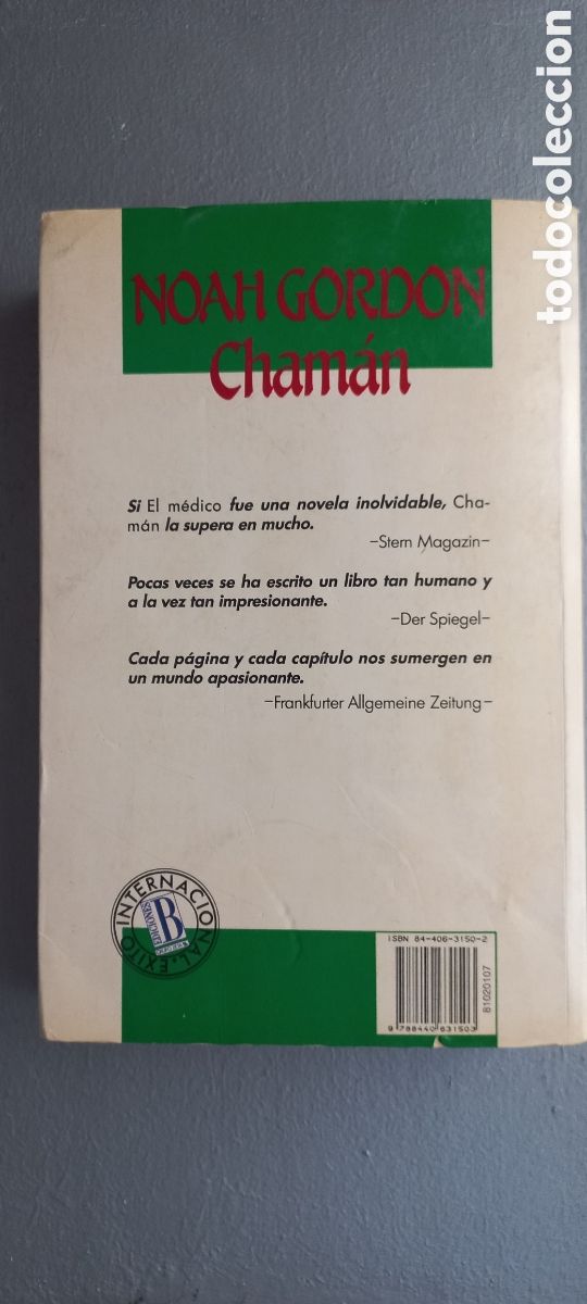 Libros de segunda mano: Chaman Noah Gordon 1a edici&oacute;n 1992 ediciones B - Foto 2