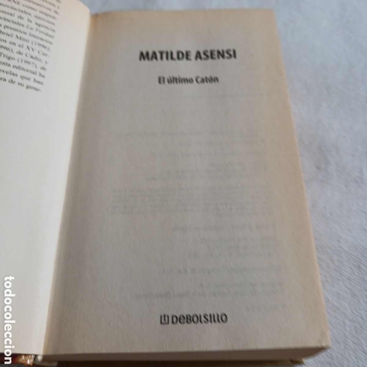 Libros de segunda mano: El &Uacute;ltimo Cat&oacute;n de Matilde Asensi - Foto 3