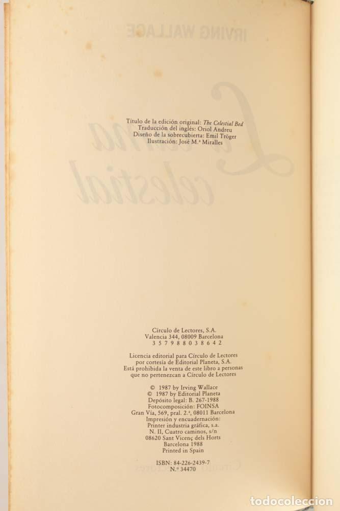 Libros de segunda mano: La cama celestial - Irving Wallace - Foto 3