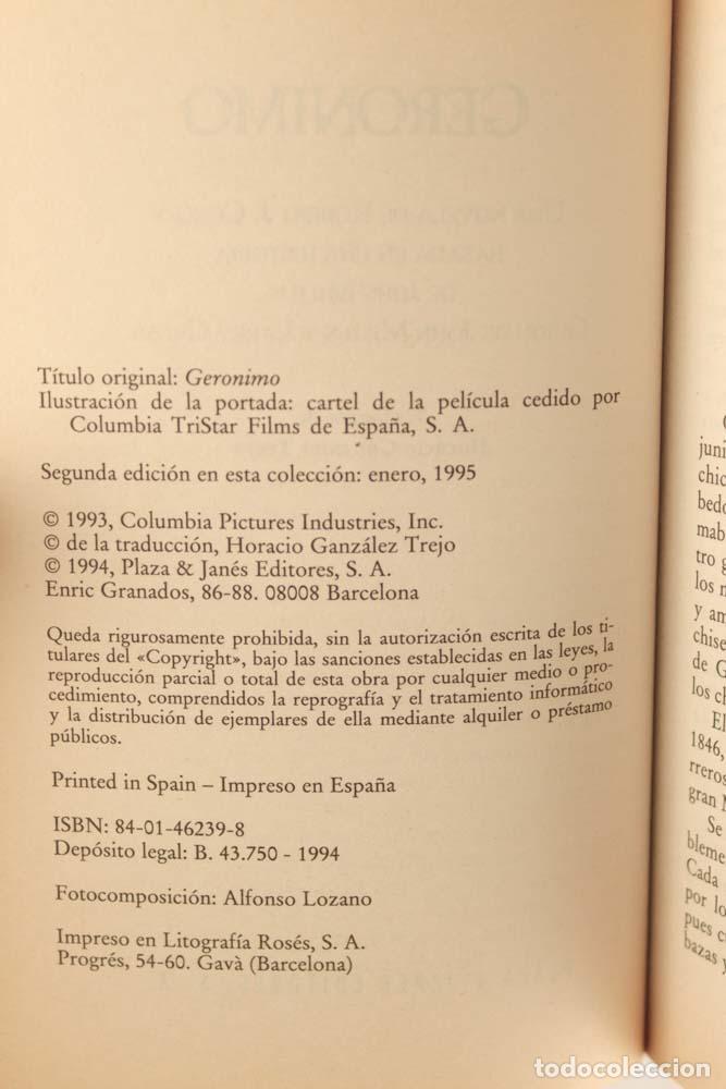 Libros de segunda mano: Geronimo - Robert J. Conley - Foto 3