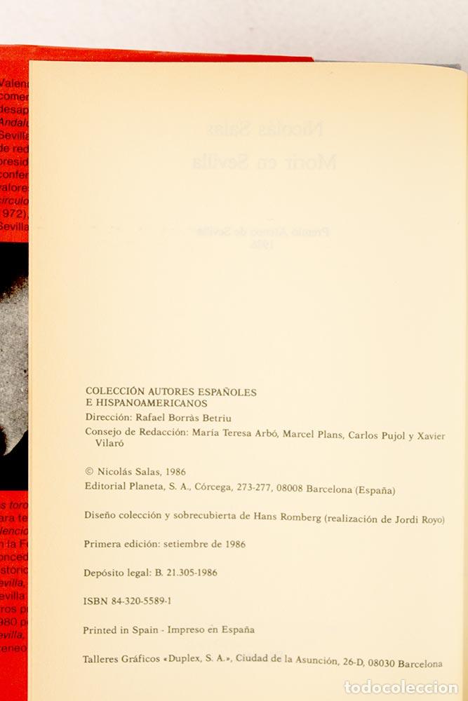 Libros de segunda mano: Morir en Sevilla - Nicol&aacute;s Salas - Foto 4