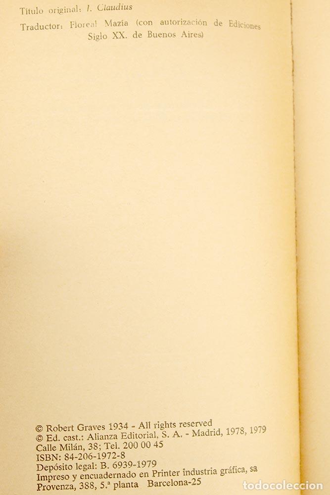 Libros de segunda mano: Yo, Claudio - Robert Graves - Foto 3