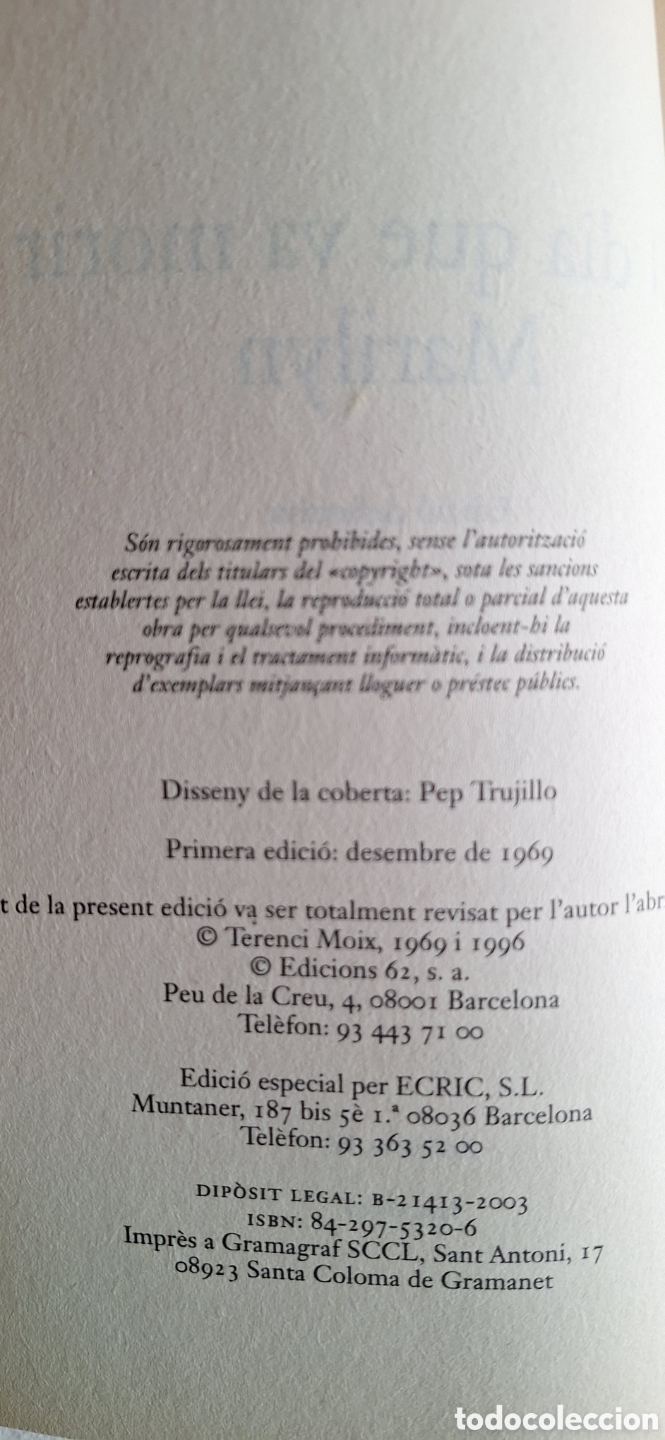 Libros de segunda mano: El d&iacute;a que va morir Marilyn - Foto 2