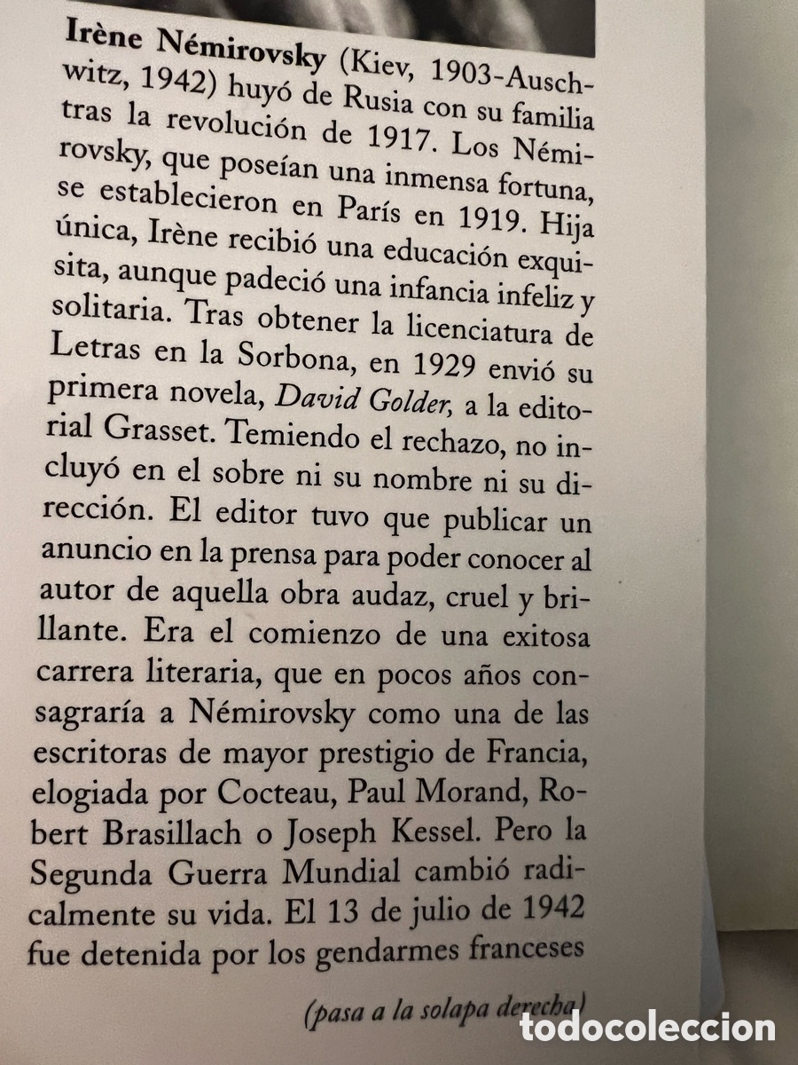 Libros de segunda mano: Suite Francesa. Irene Nemirovsky. Ed. Salamandra. - Foto 3