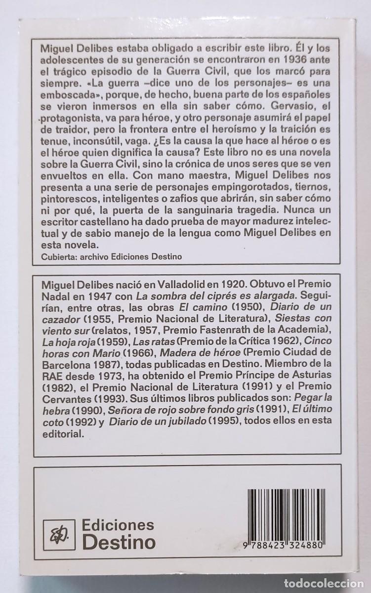 Libros de segunda mano: MADERA DE H&Eacute;ROE. MIGUEL DELIBES. - Foto 2