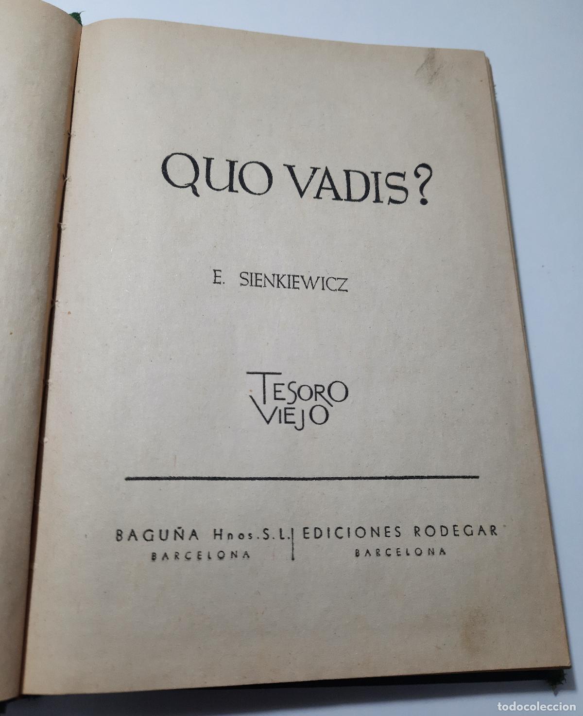 Libros de segunda mano: Quo vadis? - Sienkiewicz, E. - Foto 1