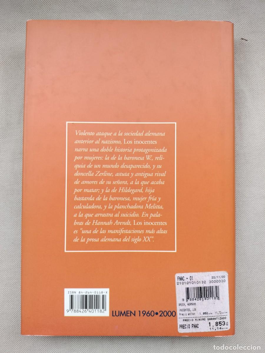 Libros de segunda mano: Los inocentes de Hermann Broch - Foto 2