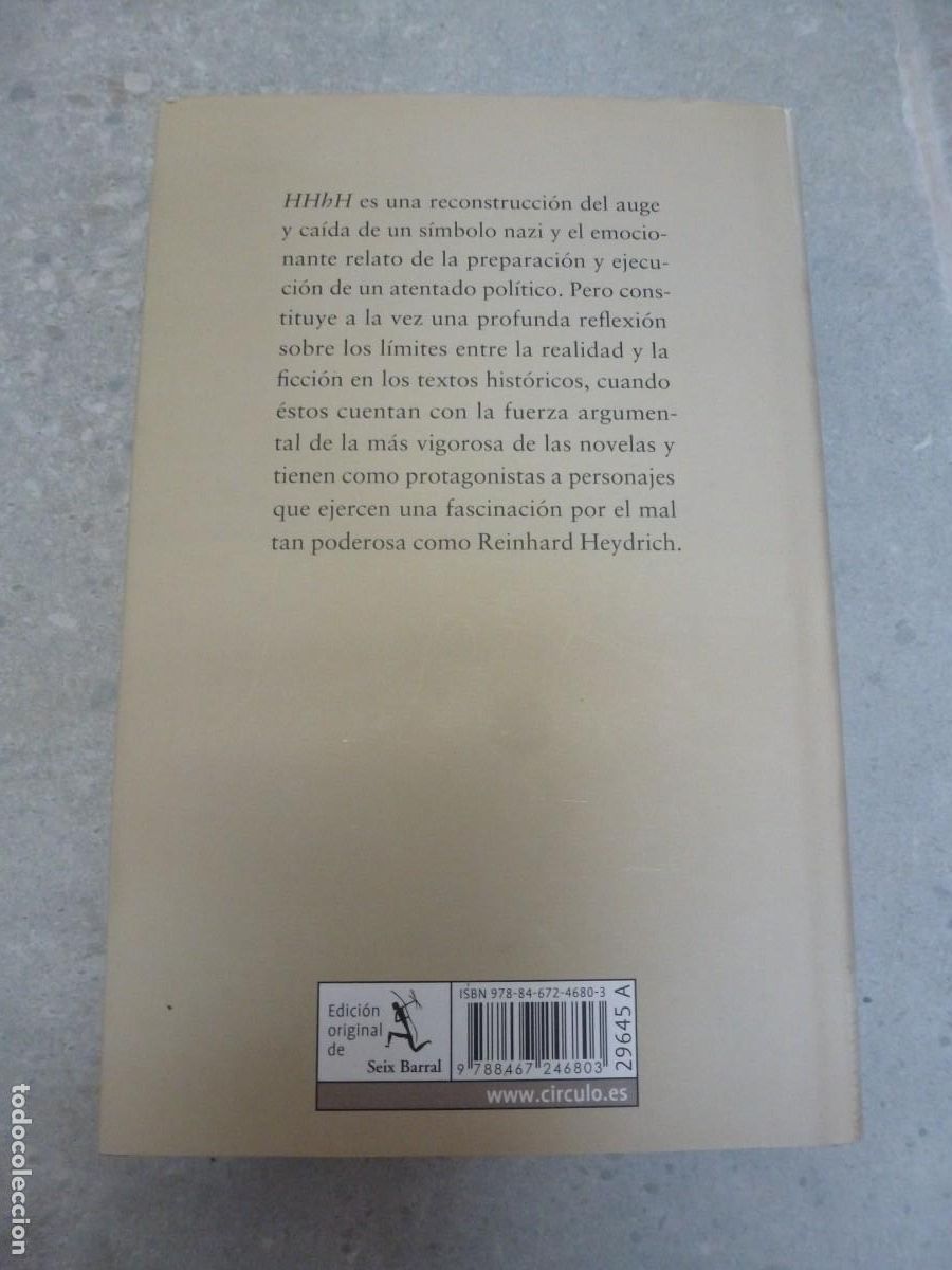 Libros de segunda mano: HHhH. LAURENT BINET. C&Iacute;RCULO DE LECTORES - Foto 2
