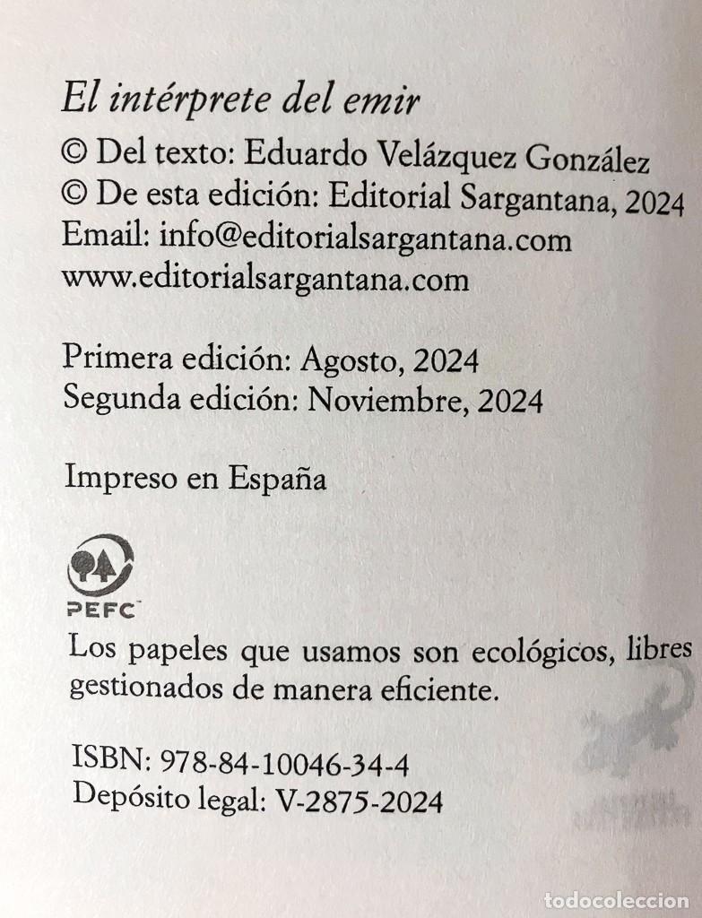 Libros de segunda mano: EL INTERPRETE DEL EMIR - SARGANTANA - Foto 4