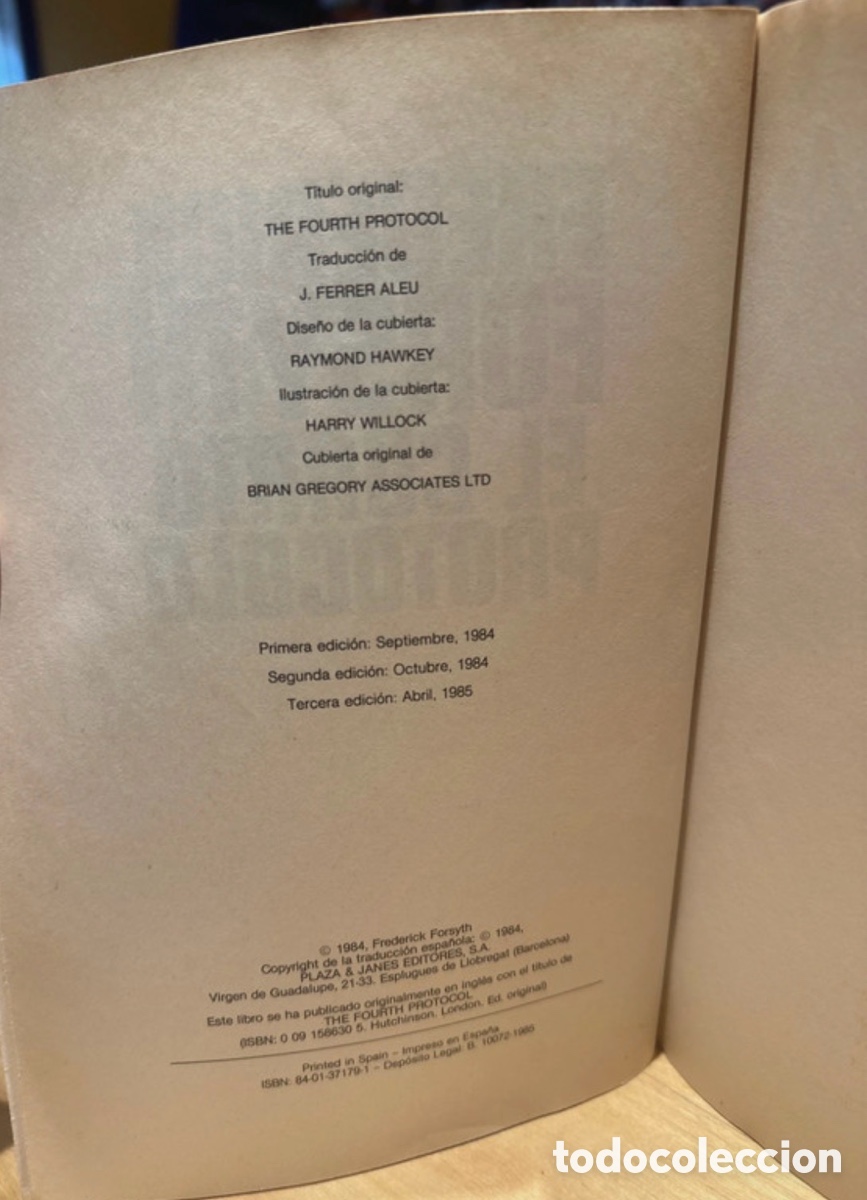 Libros de segunda mano: Libro El Cuarto Protocolo - Frederick Forsyth - Foto 3