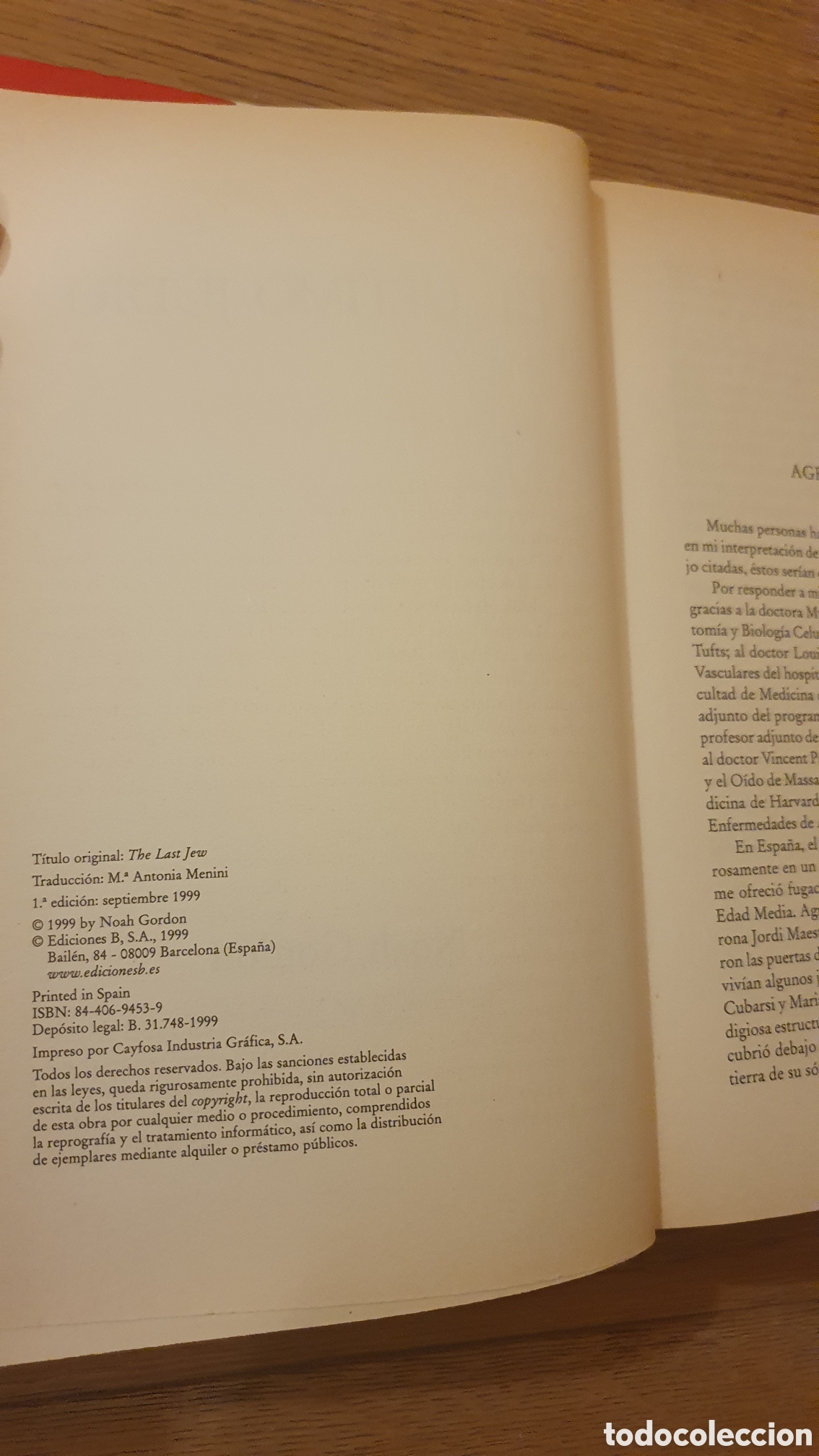 Libros de segunda mano: El &uacute;ltimo jud&iacute;o de Noah Gordon - Foto 4