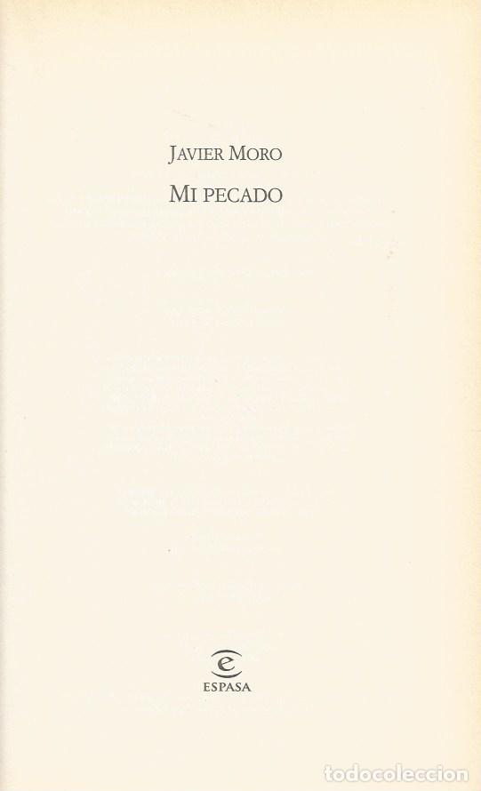 Libros de segunda mano: MI PECADO - JAVIER MORO - Foto 2