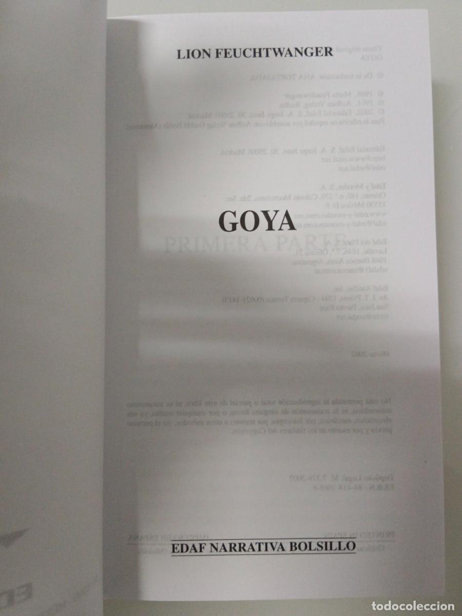 Libros de segunda mano: GOYA. DE LION FEUCHTWANGER - Foto 6