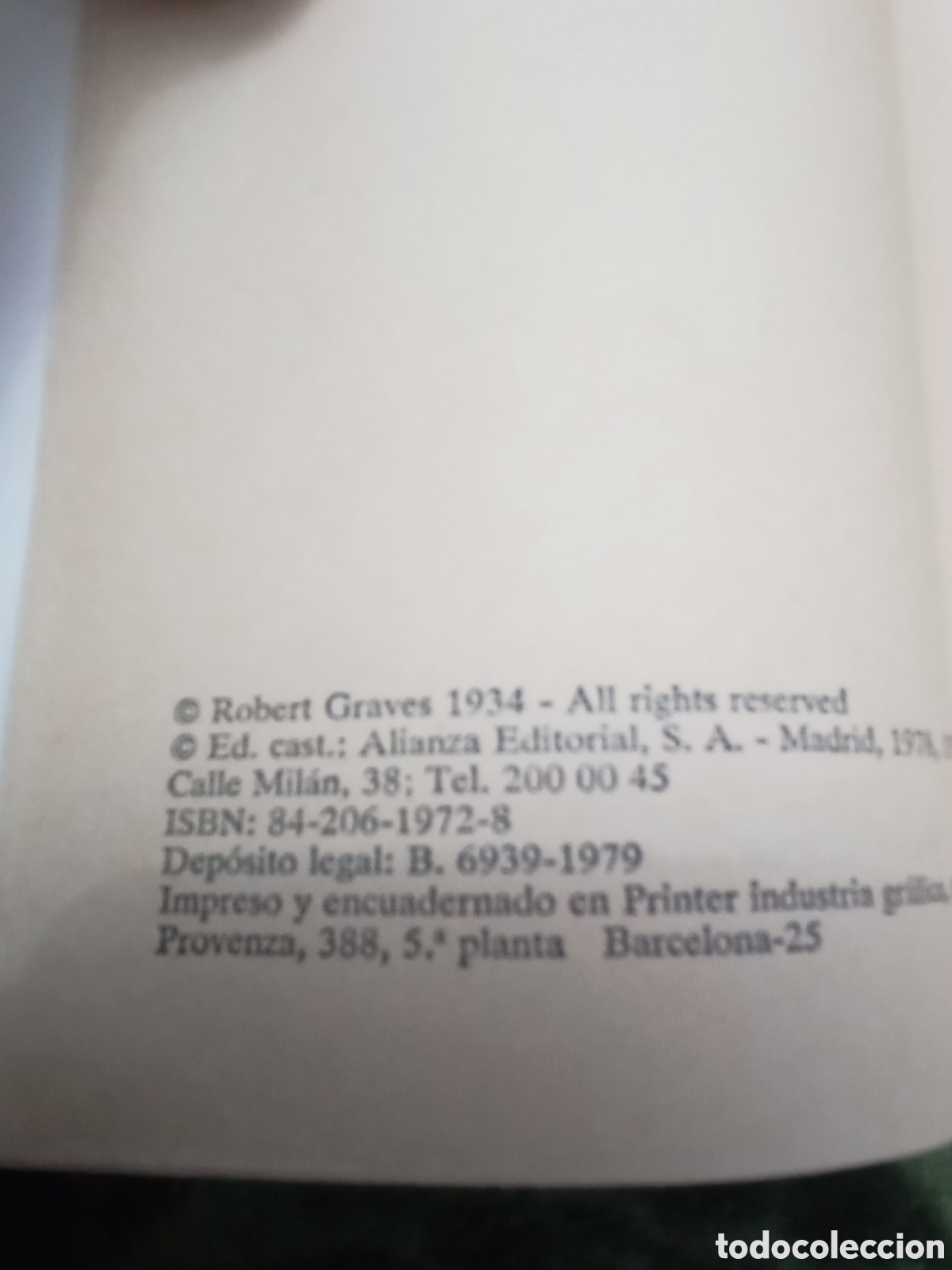 Libros de segunda mano: YO CLAUDIO .....a&ntilde;o 1979 - Foto 2