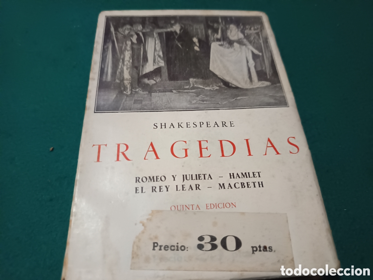 Libros de segunda mano: TRAGEDIAS - SHAKESPEARE - QUINTA EDICI&Oacute;N