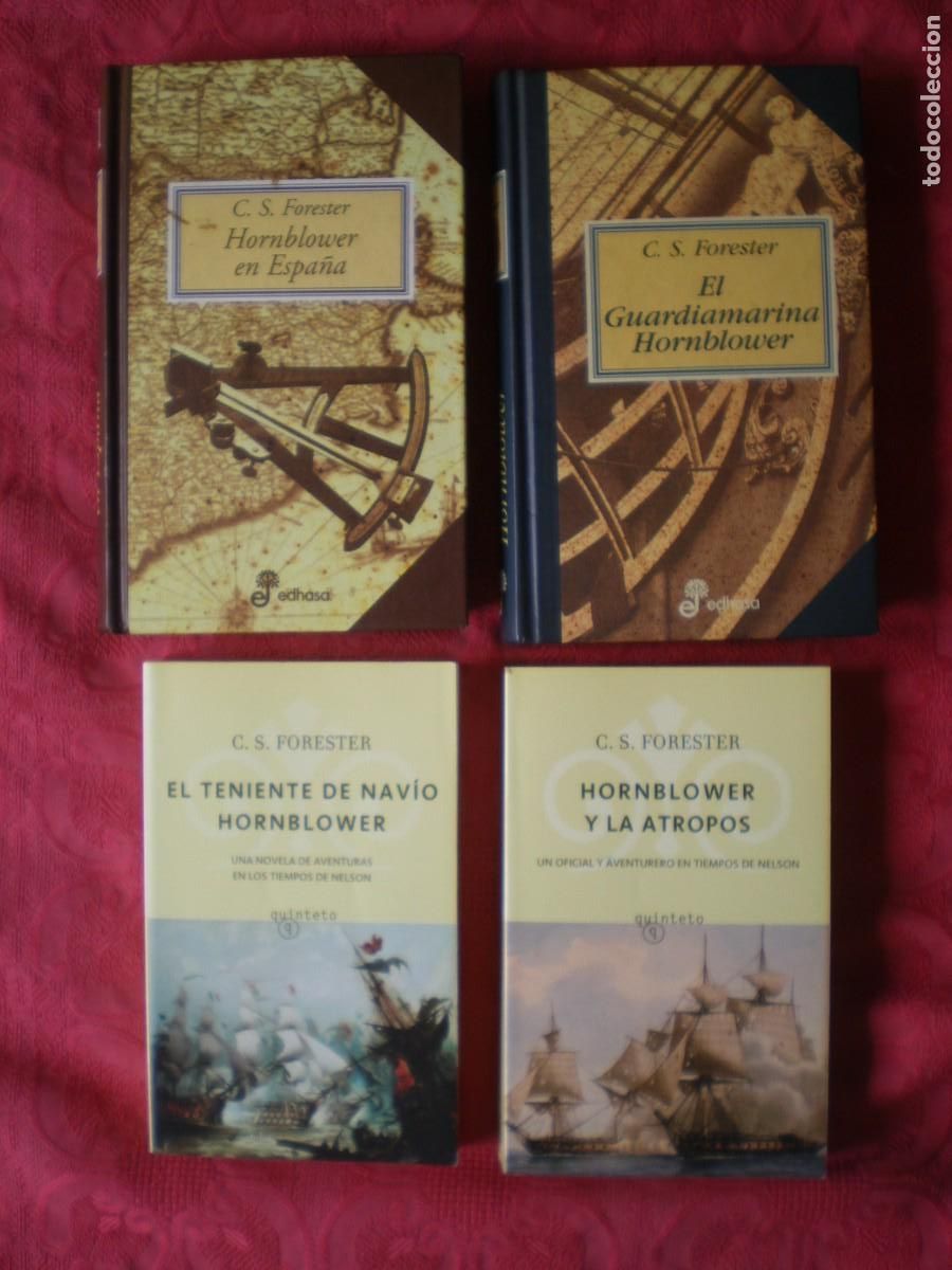 Libros de segunda mano: HORNBLOWER. C.S. FORESTER. EDHASA. LOTE DE 4 LIBROS.